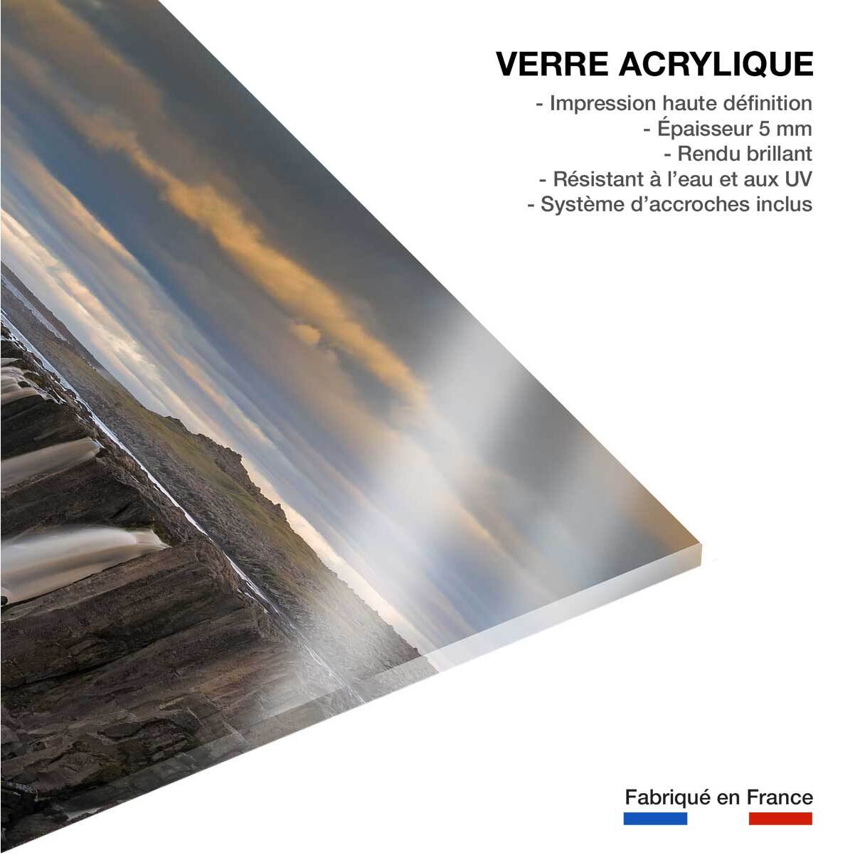 Tableau Chute d'eau by night Tableau plexiglas