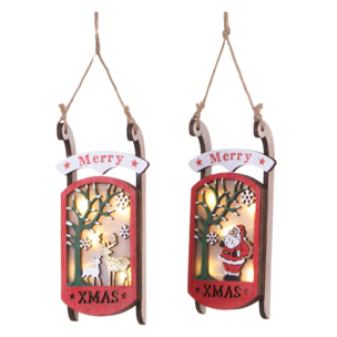 Targhette legno set di 2 - Pezzi 3 - 14xH2,5x7cm - Bianchi Dino SpA