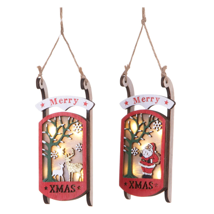 Targhette legno set di 2 - Pezzi 3 - 14xH2,5x7cm - Bianchi Dino SpA