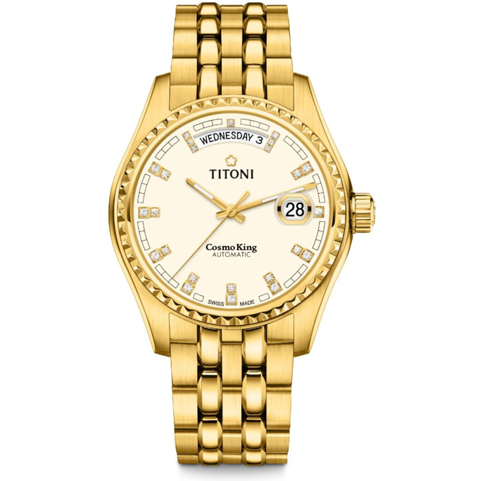 Reloj Titoni 797G-DB-541 Hombre Analogico Automatico con Correa de Acero inoxidable
