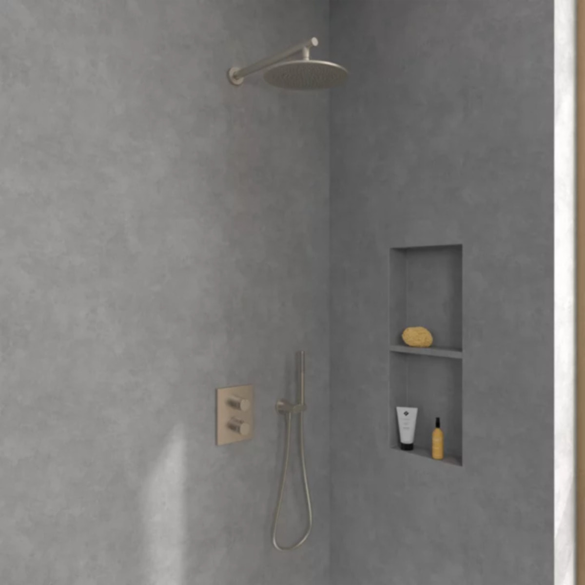 Douche de tête Universal ronde Brushed Nickel Matt