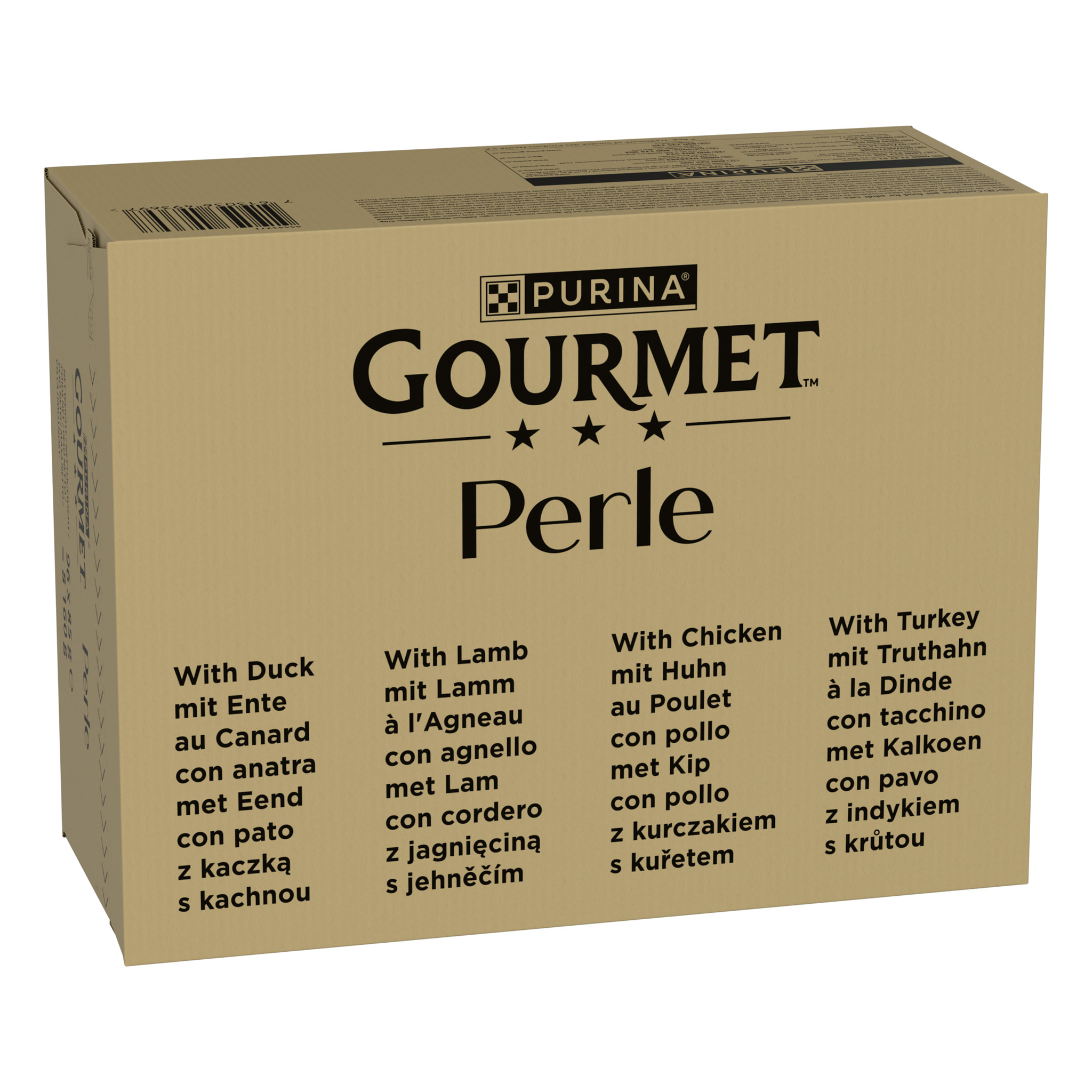 GOURMET PERLE Les Filettines en Sauce, Aliment humide pour chat adulte au Poulet, Au Canard, à l'Agneau, à la Dinde, sachet de 85 g