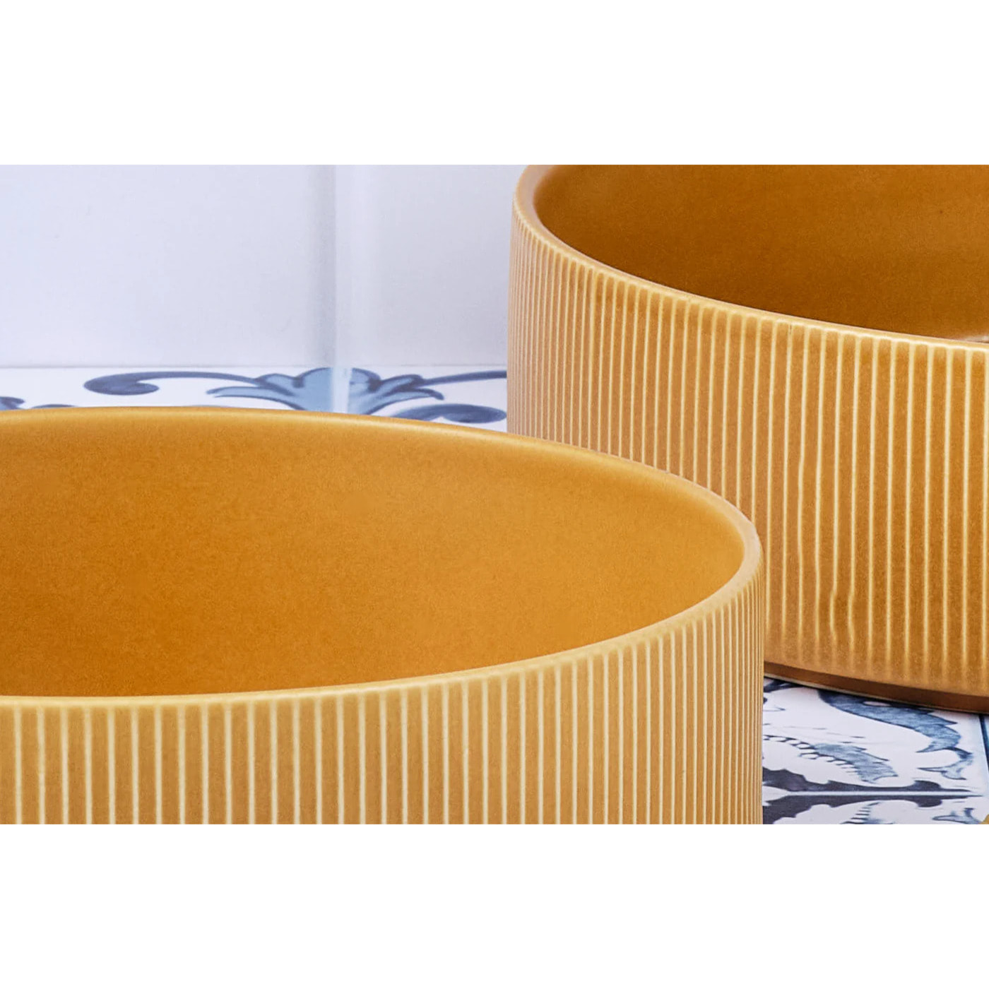 Saladier SCANDI Ø21,5cm et Ø27,5cm - 2 pièces - Ocre