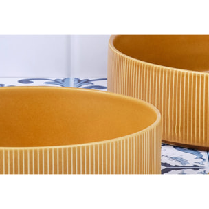 Saladier SCANDI Ø21,5cm et Ø27,5cm - 2 pièces - Ocre