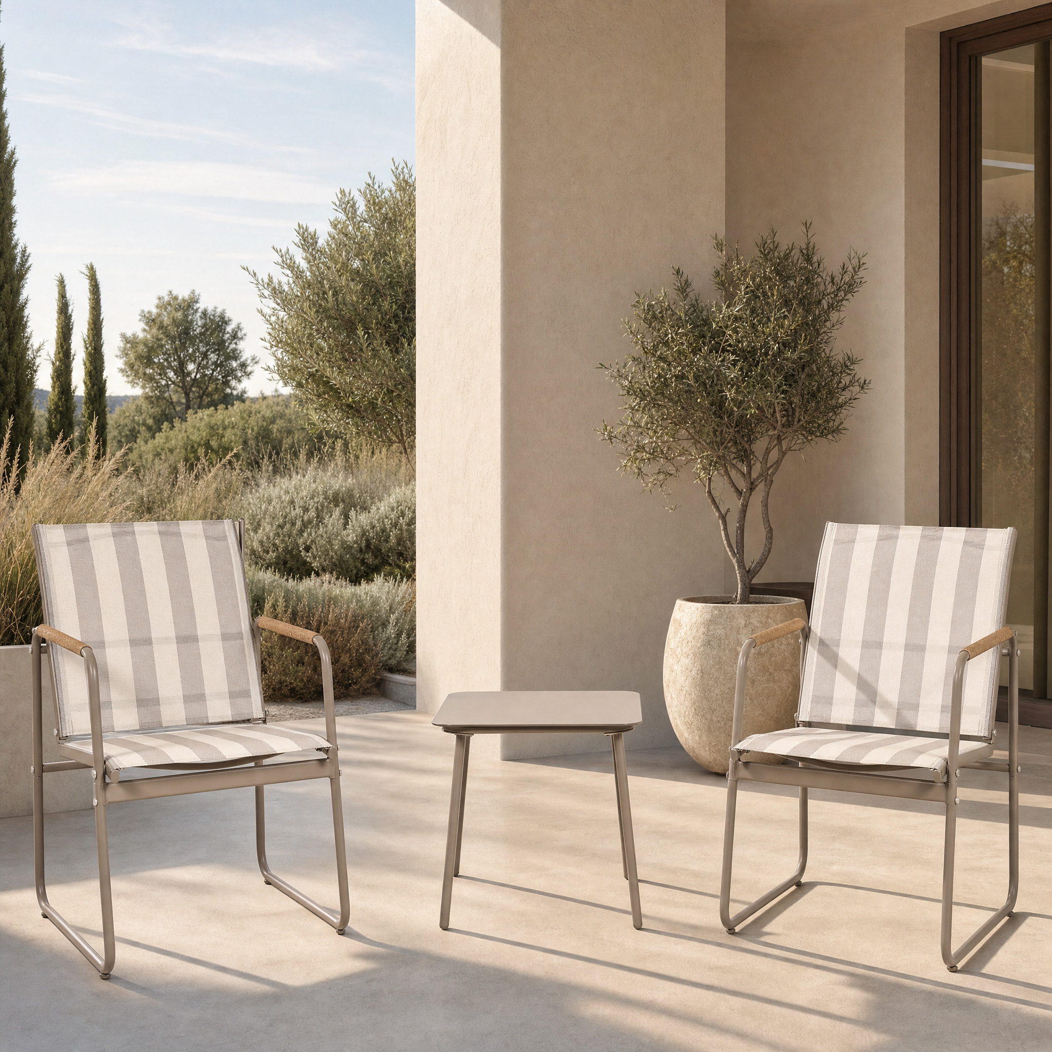 Salon de Jardin - HOME DECO FACTORY - Namur - 3 Pièces - Beige