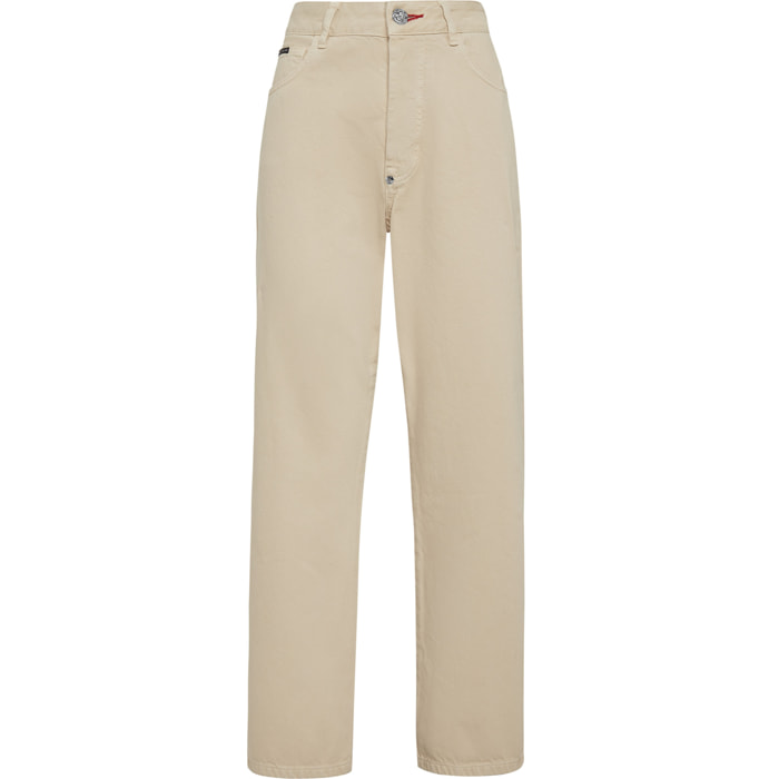 PHILIPP PLEIN Pantaloni in denim vestibilità loose ICONIC PLEIN