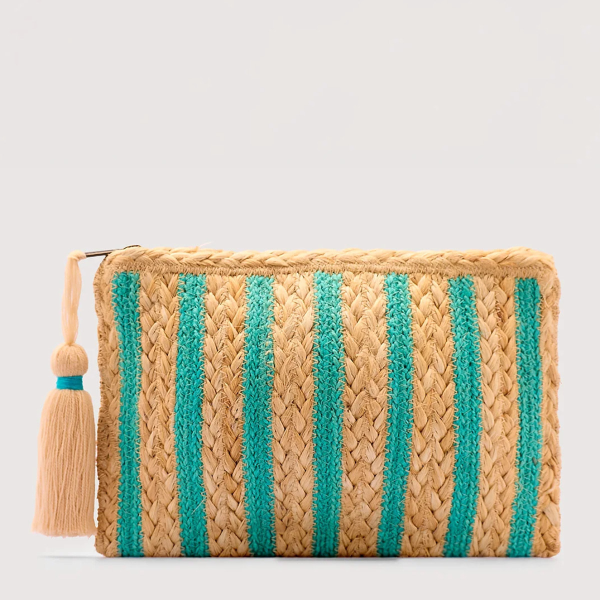 Bolso De Mano Turquesa - Kalamkari