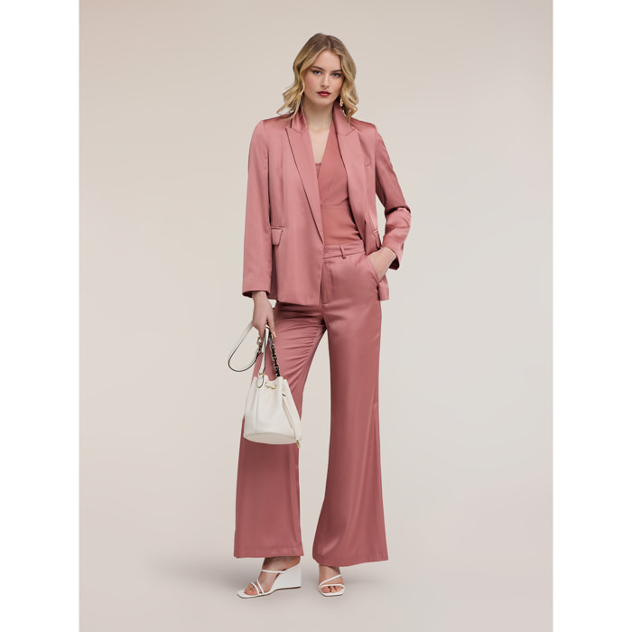 Motivi - Pantaloni palazzo satin - Rosa