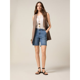 Oltre - Bermuda in jeans - Blu