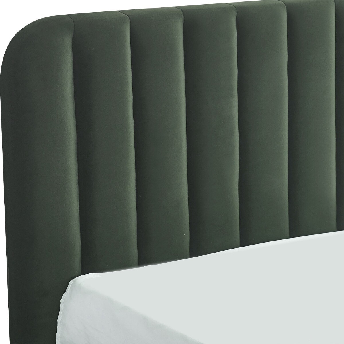 Lit coffre avec tête de lit en velours - AVA