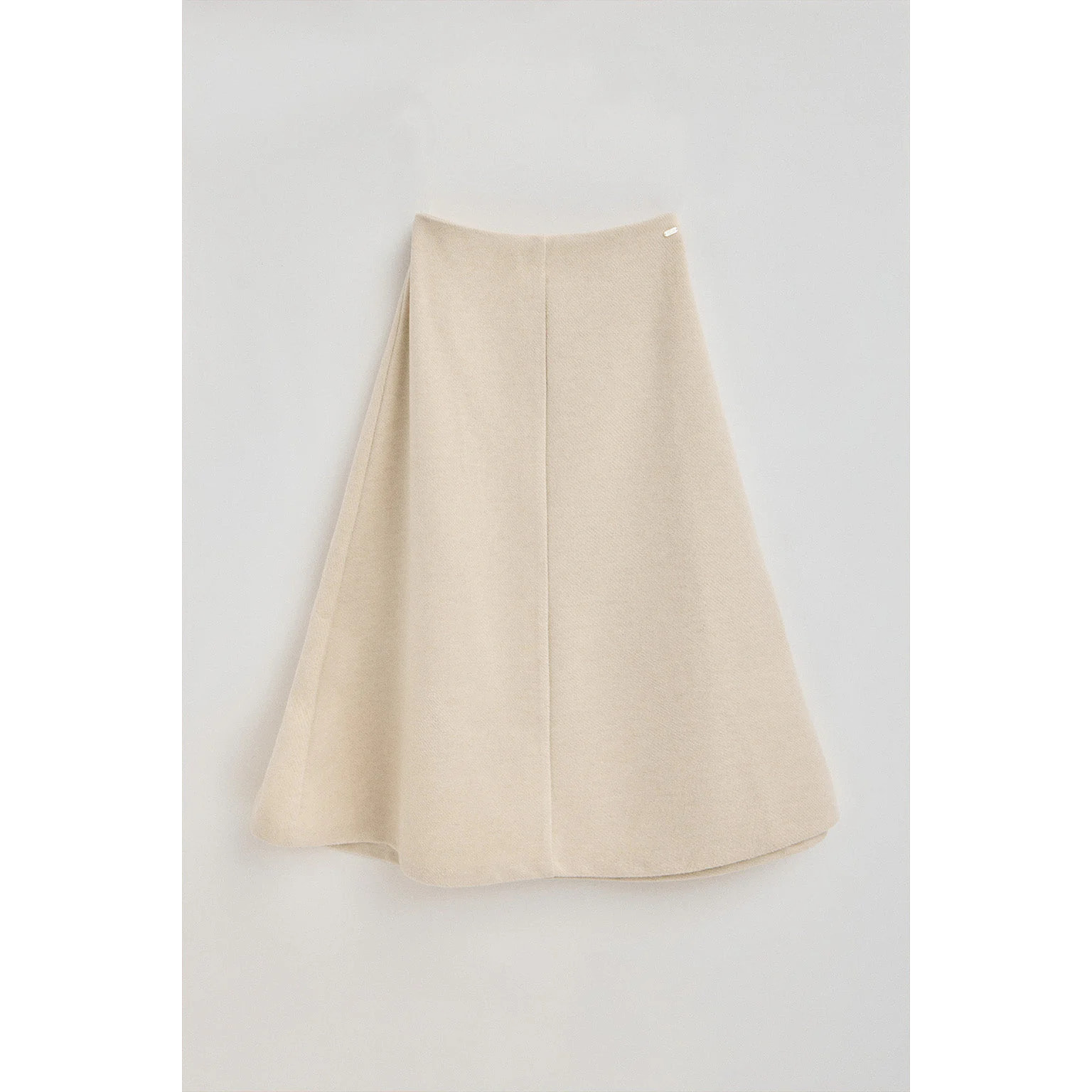 Gonna in lana Aria ecrù con dettagli Polo Club