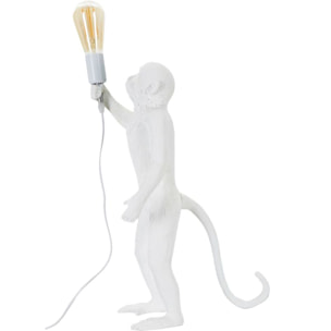 LAMPADA DA TAVOLO MONKEY BIANCO CM Ø 26X34X55