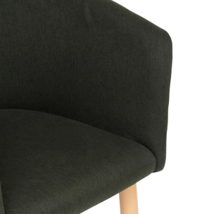 Fauteuil à dîner "Marlo" hêtre vert cèdre