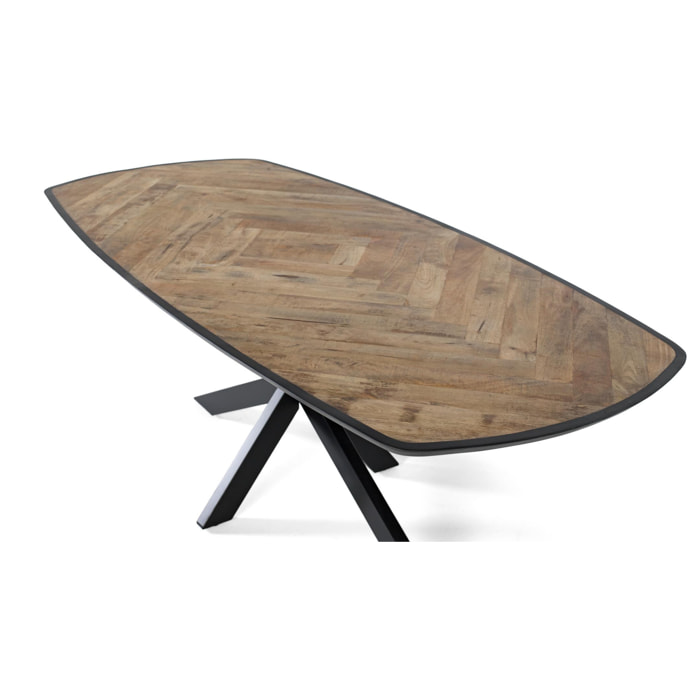 Mesas de Comedor de Madera de Mango 220 Cm Estilo Rústico Moderno