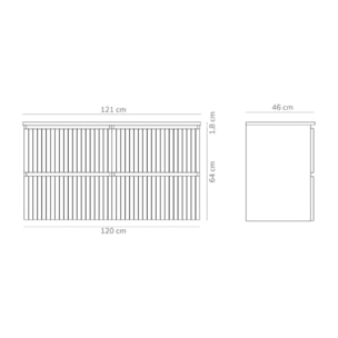 Ensemble de Salle de Bain Miya | 120 cm Blanc | Quatre Tiroirs | Lavabo Encastré | N'inclut pas le Miroir | Alday