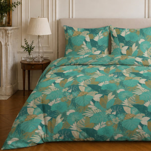 Parure housse de couette 100% microfibre motif tropical - IVY