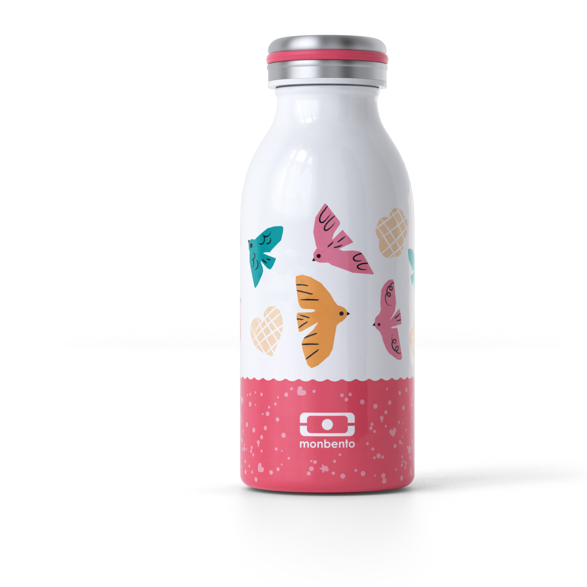 Bouteille isotherme enfant Cooly 350ml Rose Birds
