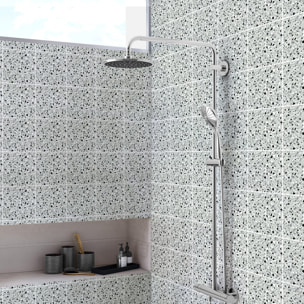 Stickers muraux - Sticker Mural Carrelage adhésif Cuisine Salle de Bain - 60 STICKERS CARREAUX DE CIMENT TERRAZZO VITO
