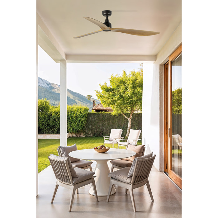 OUTWOOD L Ventilateur de plafond marron/bois chêne IP44 TUYA