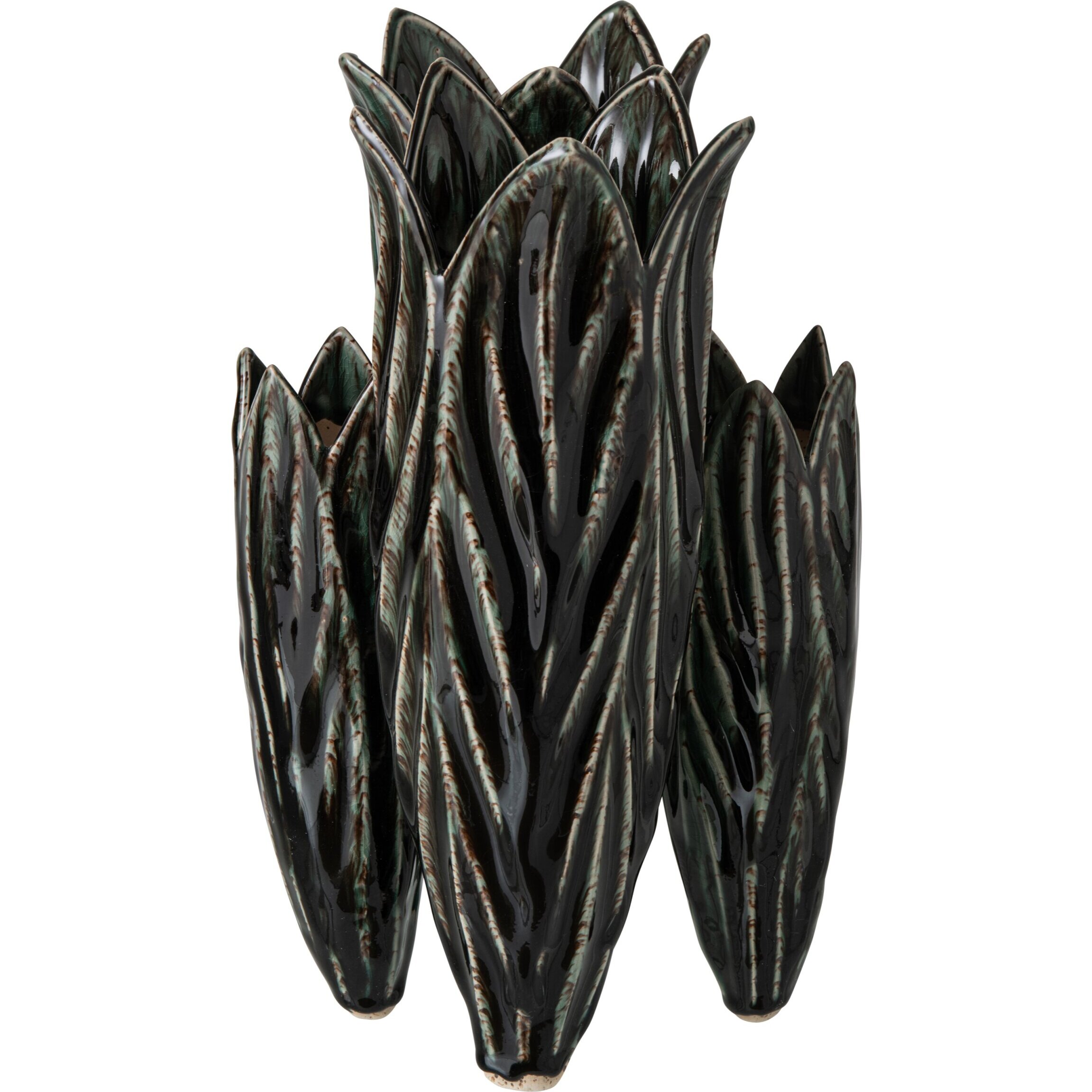 J-Line vase - argile - bleu pétrole
