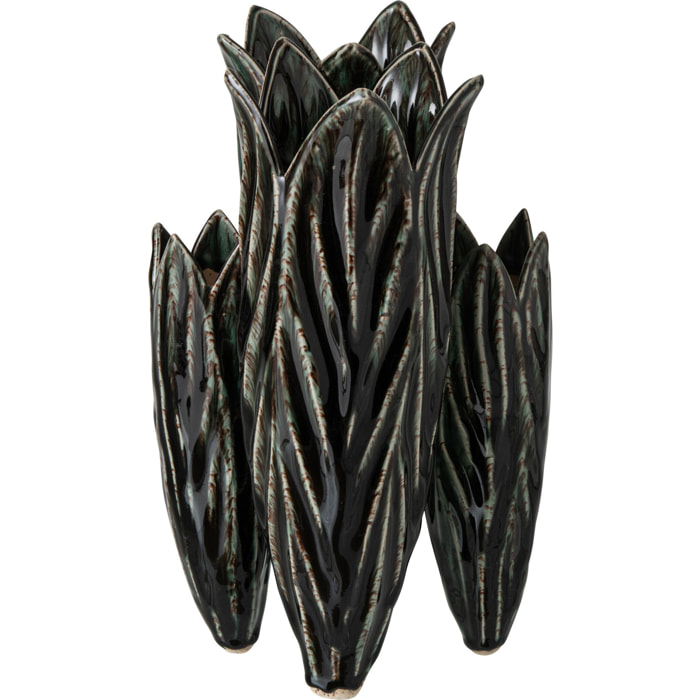 J-Line vase - argile - bleu pétrole