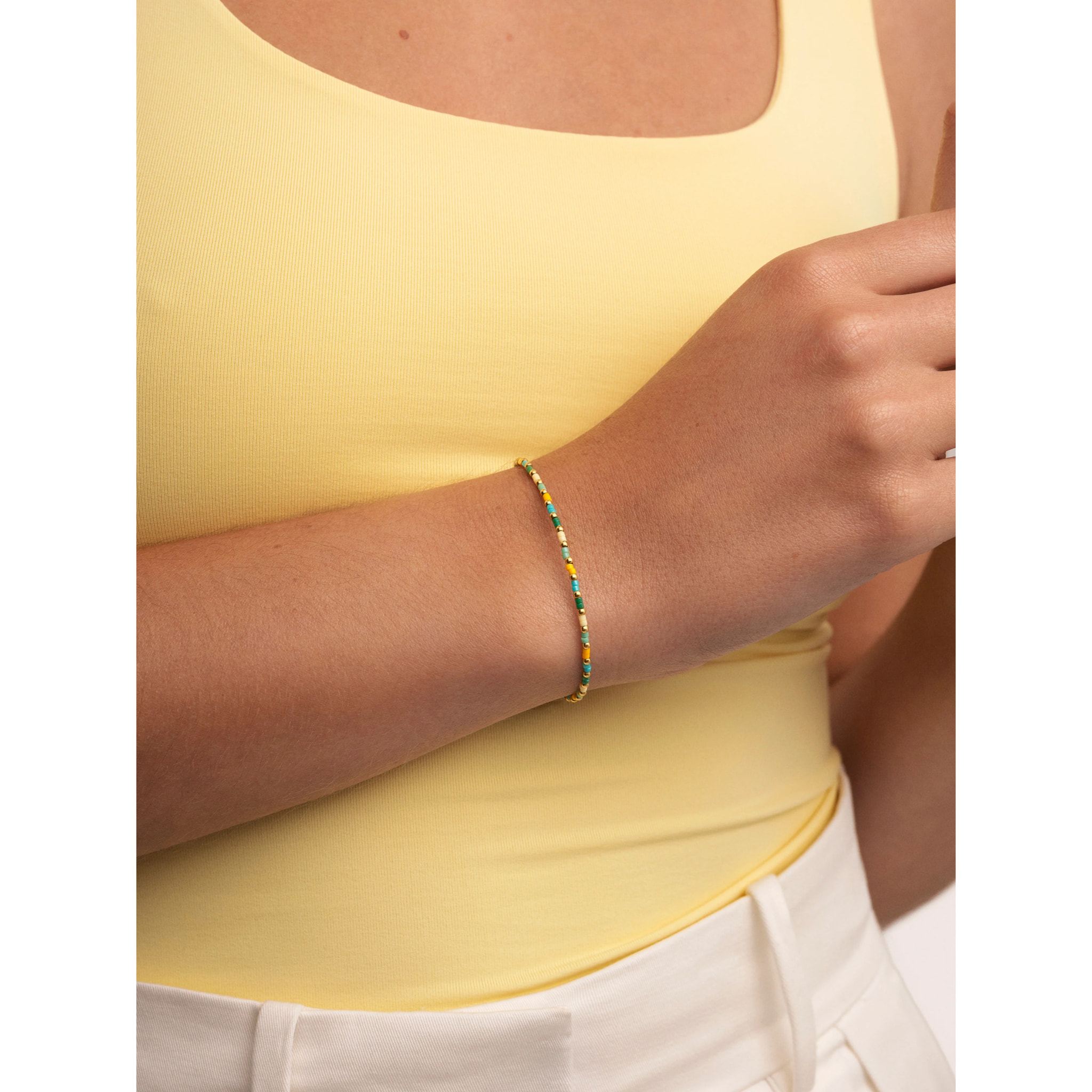 Pulsera Summer Colors Acero Baño Oro