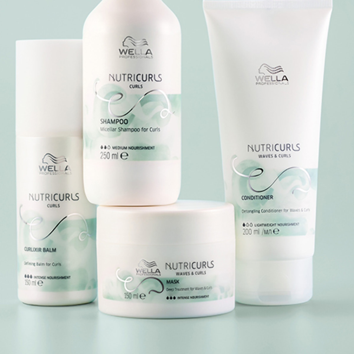 WELLA PROFESSIONALS Kit Nutricurls Waves Shampoo 250ml + Mask 150ml + Conditioner 250ml