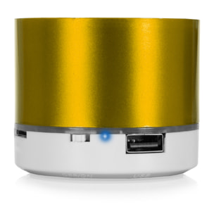 Altoparlante compatto Viancos Bluetooth 3.0 da 3W, con luce led, vivavoce e radio FM.