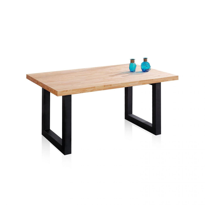 Mesa de comedor Loft 160 Roble salvaje - Negro