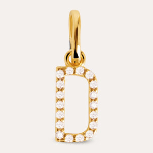 Charm Letter Spark Plata Baño Oro