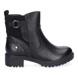 Botines de Tacón Bajo para Mujer con Adorno de Hebilla