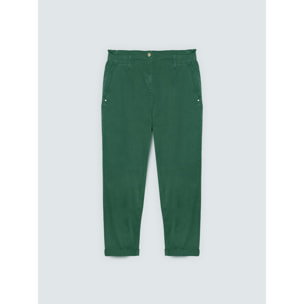 Fiorella Rubino - Pantaloni Balloon in cotone - Verde