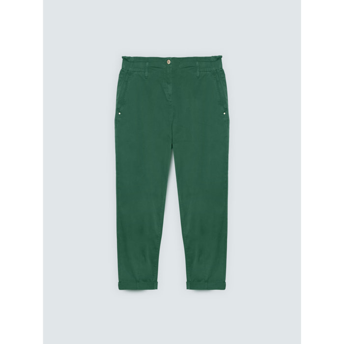 Fiorella Rubino - Pantaloni Balloon in cotone - Verde