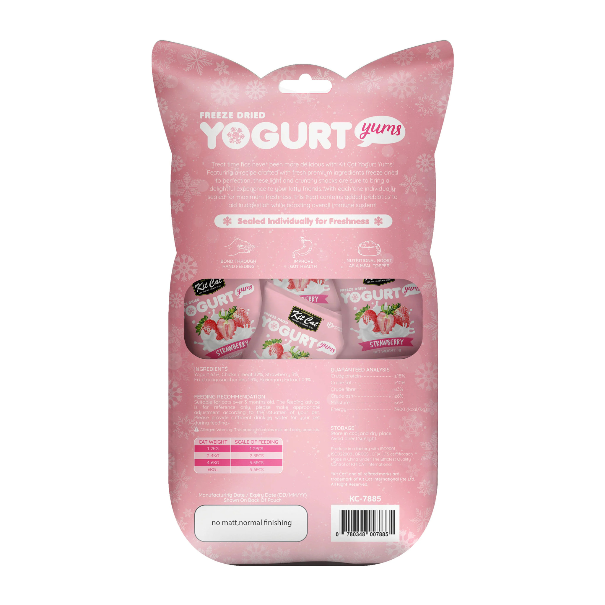 Kit Cat Yogurt Yums Liofilizado Fresa 10g (10 unidades)