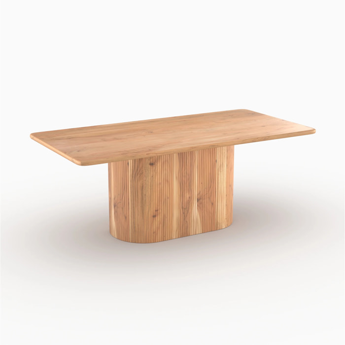 Table rectangulaire en bois massif d'acacia 6 places - June