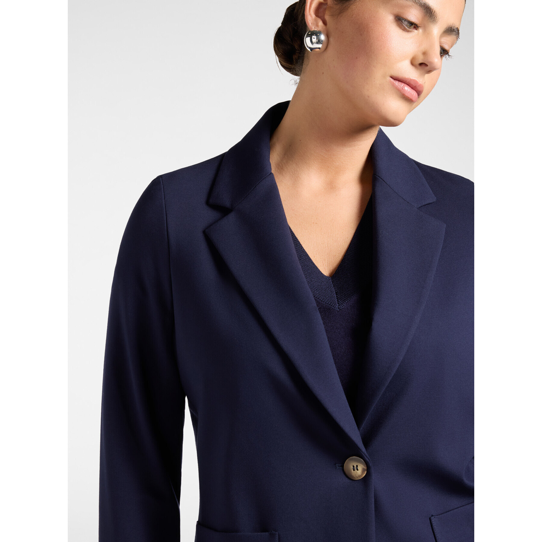 Elena Mirò - Blazer misto viscosa monopetto - Blu