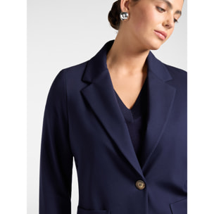 Elena Mirò - Blazer misto viscosa monopetto - Blu