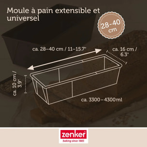 Set de 4 ustensiles de pâtisserie moule à gâteaux bol et spatule Black metallic Black mettallic Zenker  Black mettallic