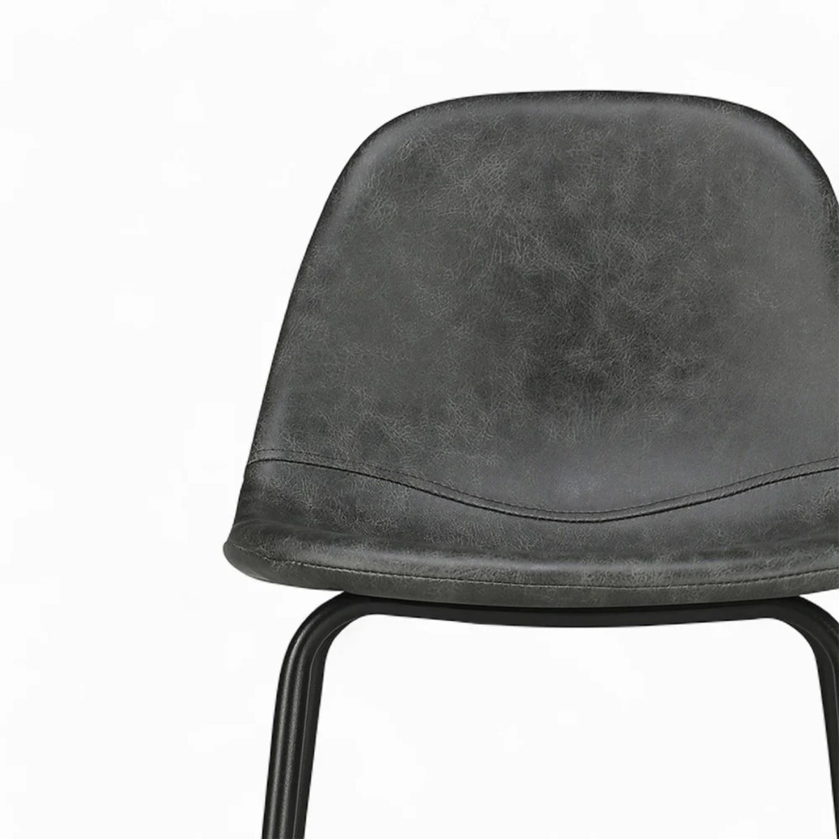 Pack 4 chaises pour îlot central marron et gris/noir 65 cm - Henrik