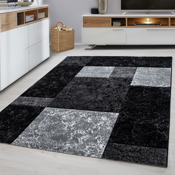 HAWAII - Tapis de salon à motif géométrique noir