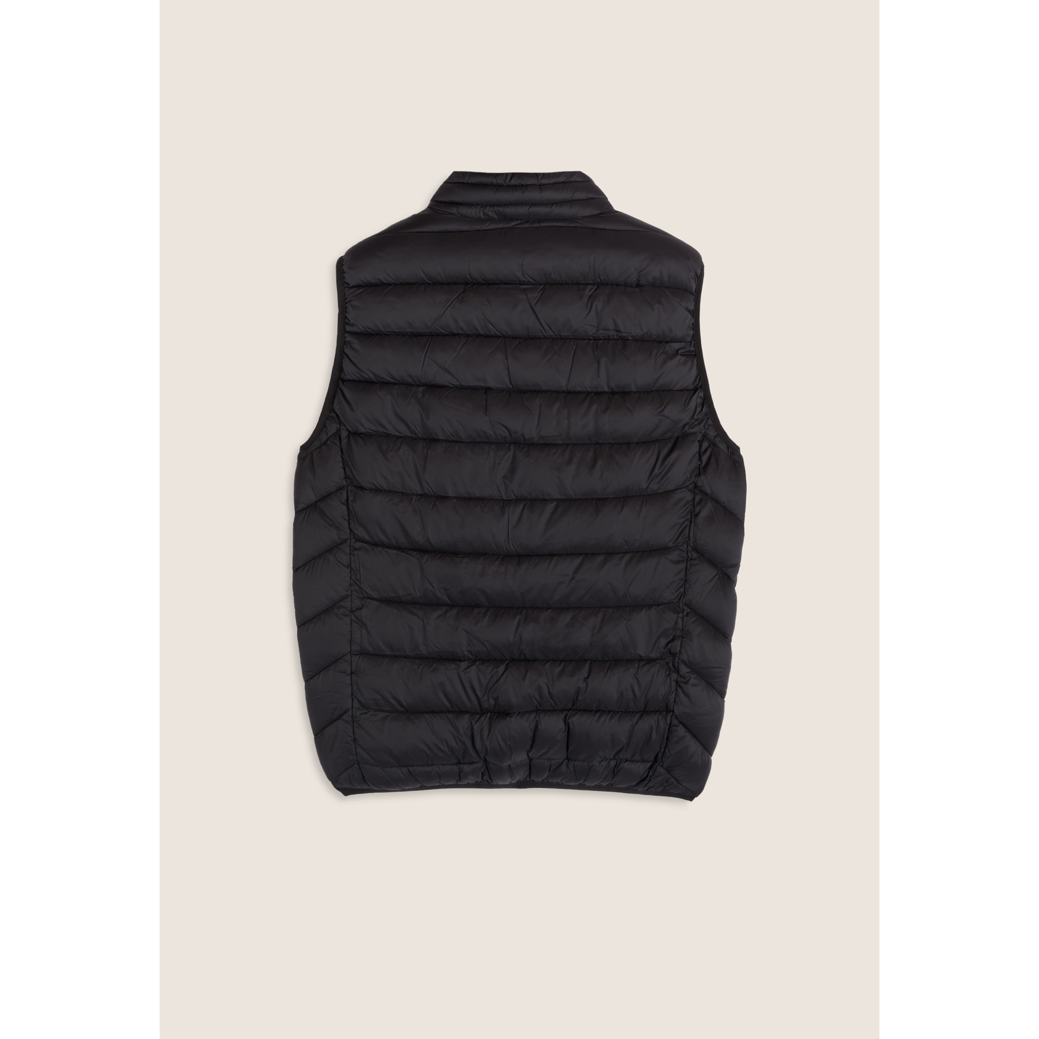 Gilet trapuntato con collo alto e zip doppio cursore
