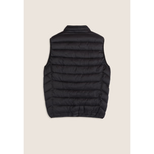 Gilet trapuntato con collo alto e zip doppio cursore