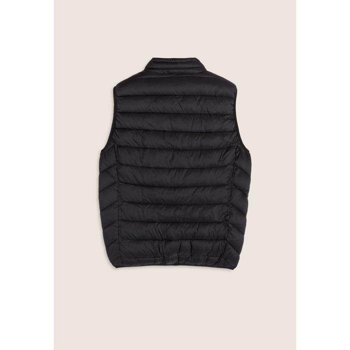Gilet trapuntato con collo alto e zip doppio cursore