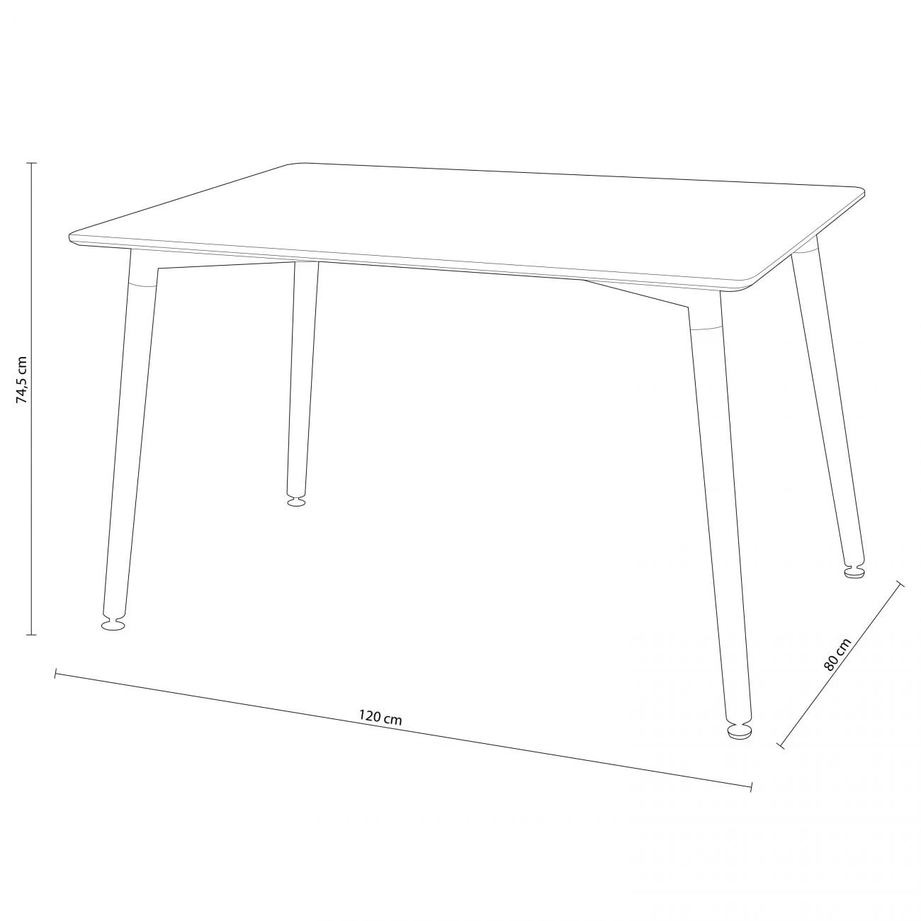 Mesa de comedor Suecia Blanco - Madera de haya