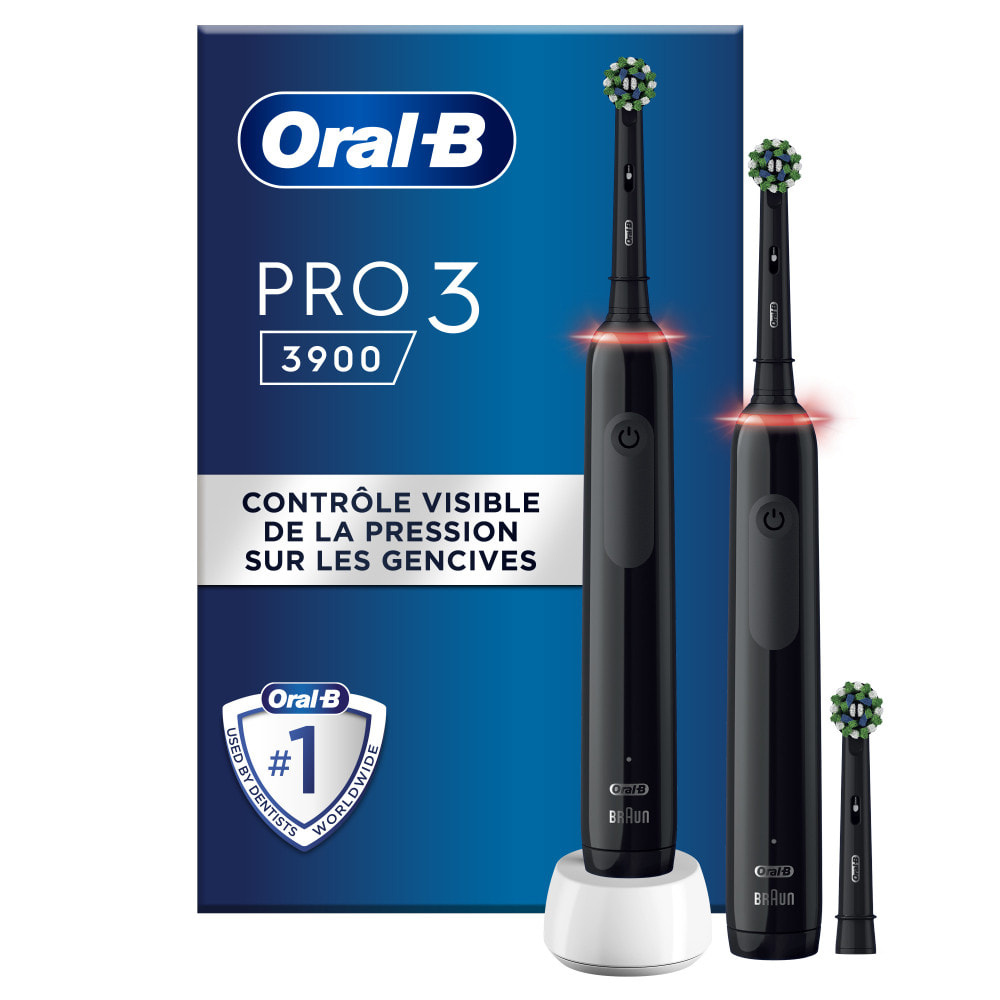 Oral-B - Pro 3 Duo - Noire Et Noir + 1 brossette