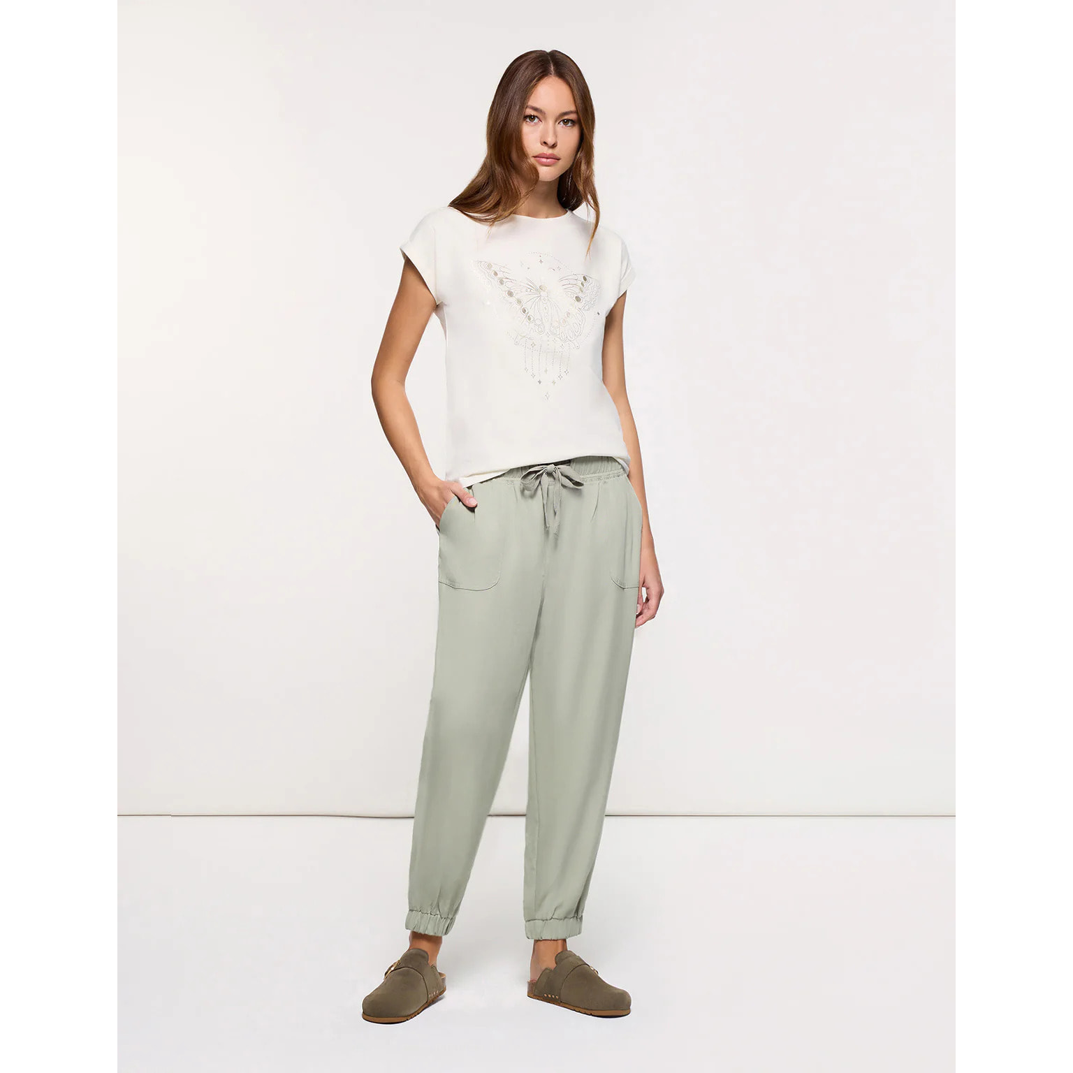 Camiseta Manga Corta Beige - Kalosa