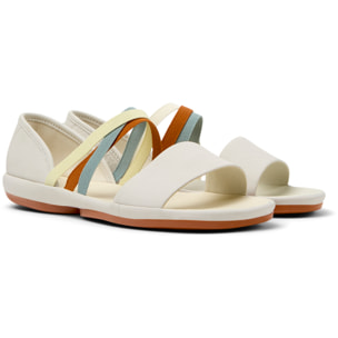 Sandalias - CAMPER Right Nina Twins - Blanco - Cuero liso