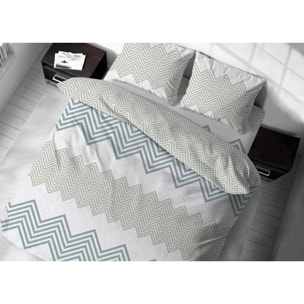 Copripiumino In 100% Cotone Disegno Zig Zag