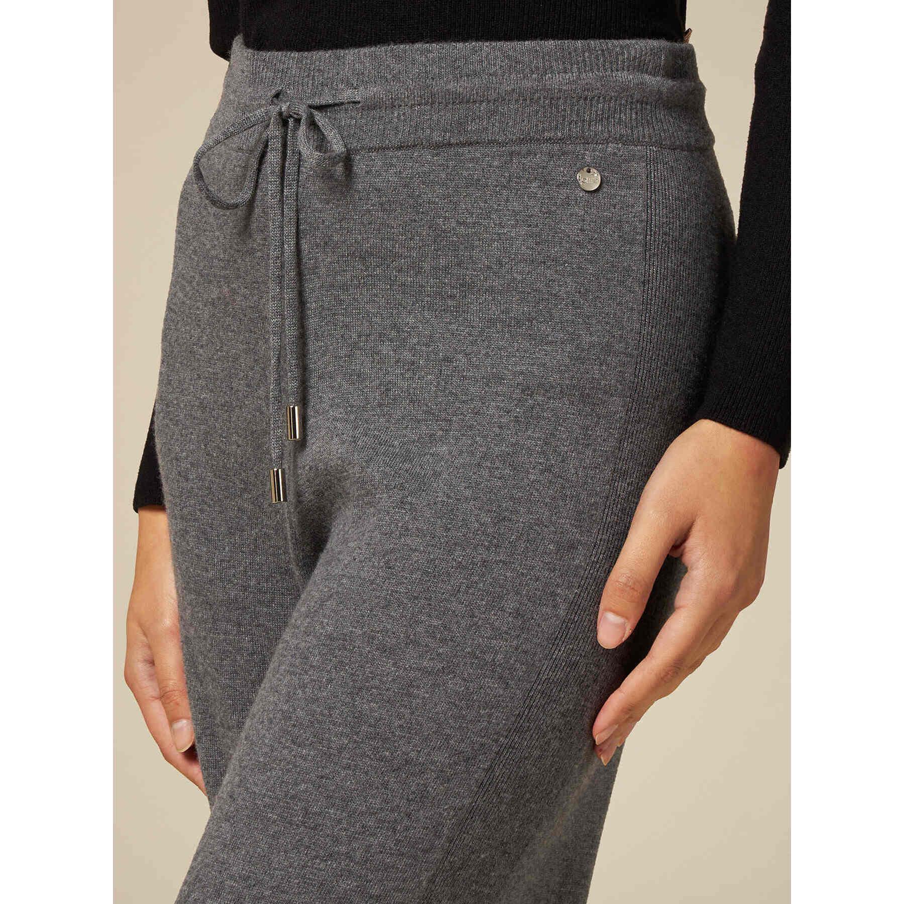 Oltre - Pantalones de punto con mezcla de cachemir - Gris