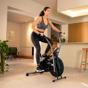 Cecotec Bicicleta Estática Drumfit 1000 Eolo. Resistencia al Aire Ajustable Manu